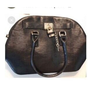Black Bag Purse Handbag Shoulder Strap & 2 handles Apt 9 Kohls Very CLEAN w Lock